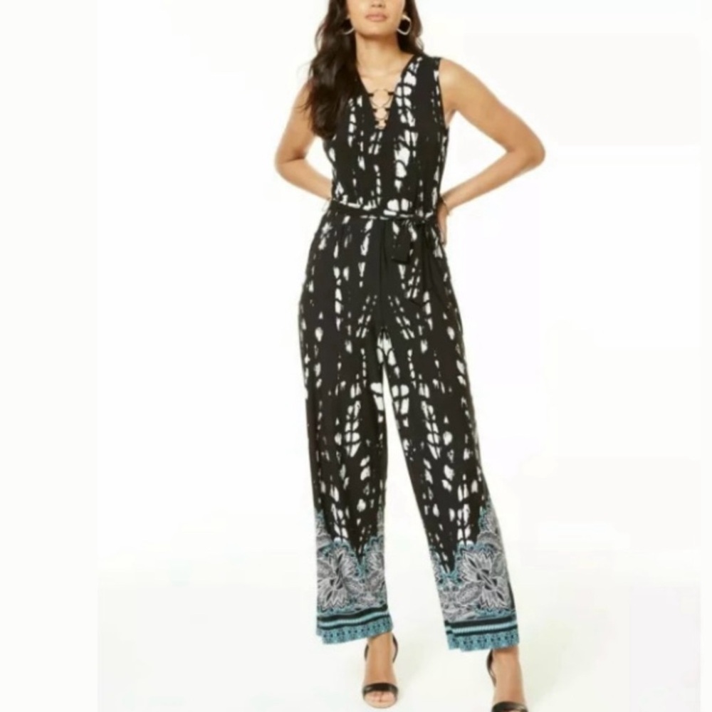 International Concept Designs Jumpsuit  2XL .Baggy Fit . Wide legs ELASTIC FIT.
